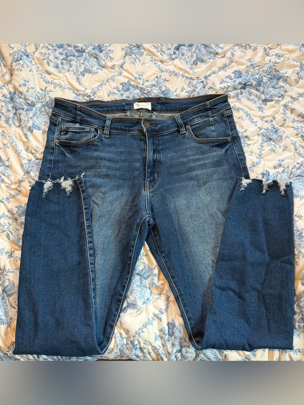 Dark Blue  Distressed Kancan Jeans